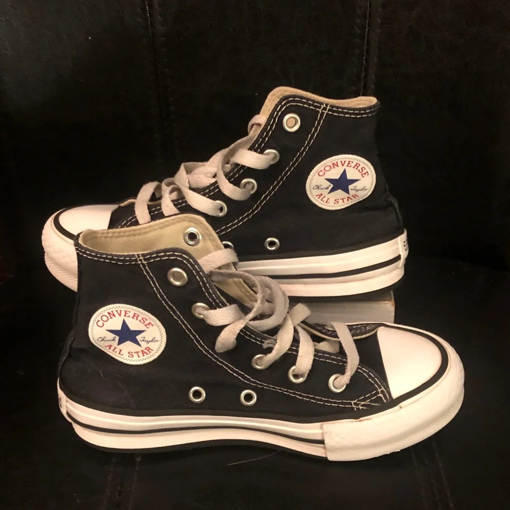 Converse Kids Black High-Top Canvas Sneakers